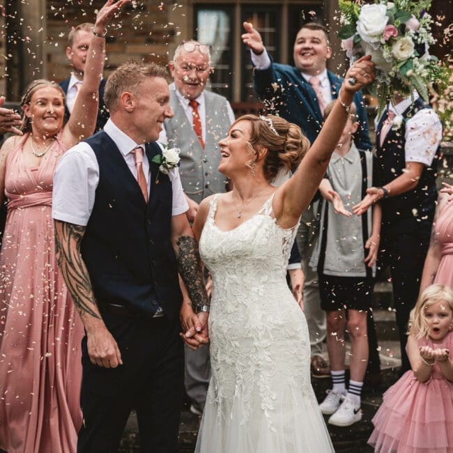 southwood halifax bride and groom conffeti photo